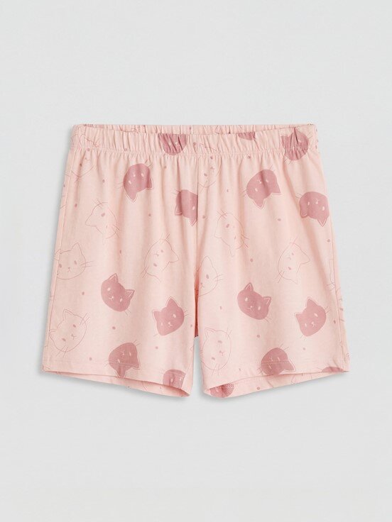 Şortlu Pijama Takımı AÇIK PEMBE BASKILI