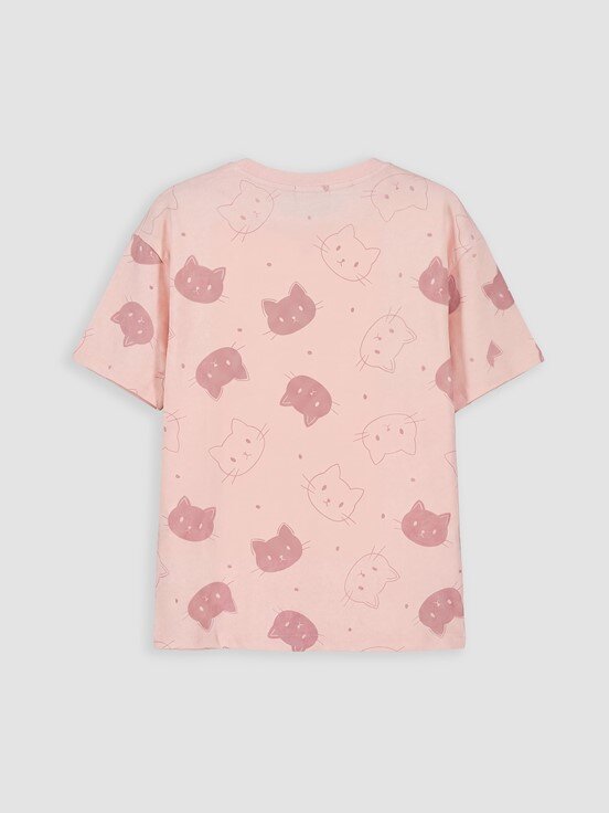 Şortlu Pijama Takımı AÇIK PEMBE BASKILI