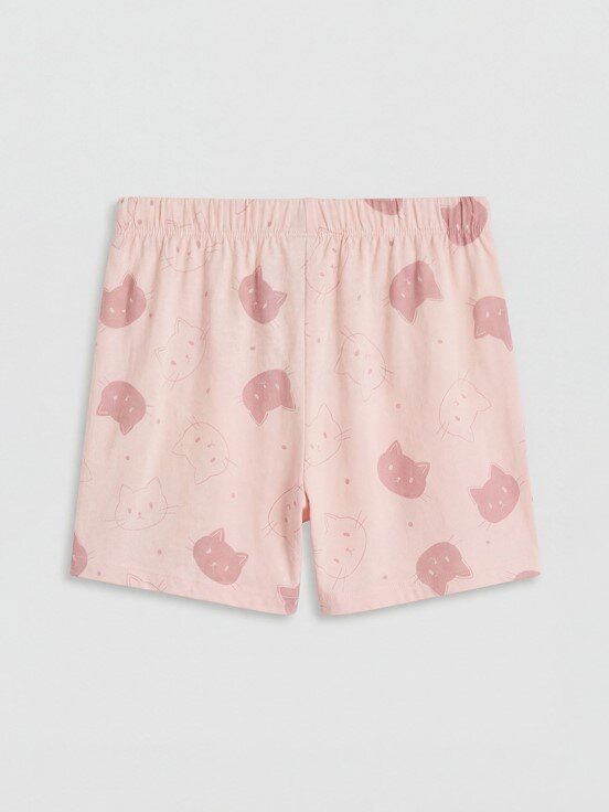 Şortlu Pijama Takımı AÇIK PEMBE BASKILI