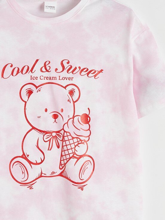 Şortlu Pijama Takımı AÇIK PEMBE BASKILI