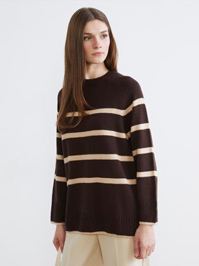 Kazak KAHVERENGİ ÇİZGİLİ