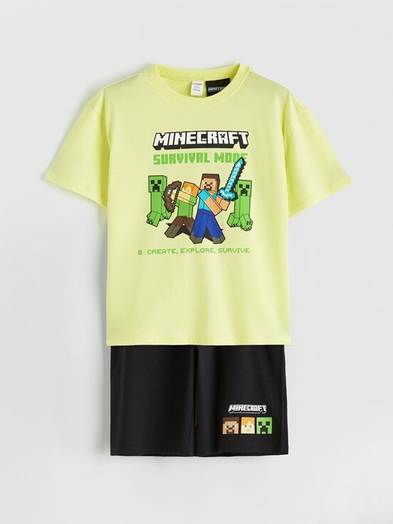 Şortlu Pijama Takımı LİMON YEŞİLİ