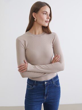 Body BEJ ÇİZGİLİ