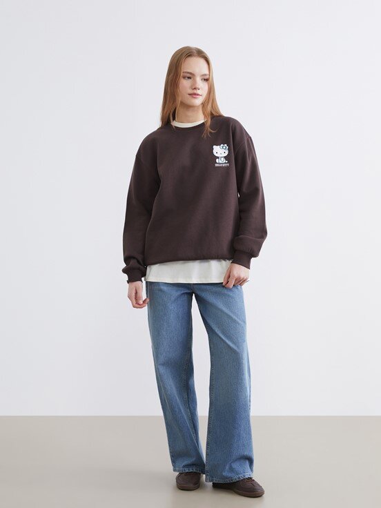 Sweatshirt KAHVERENGİ
