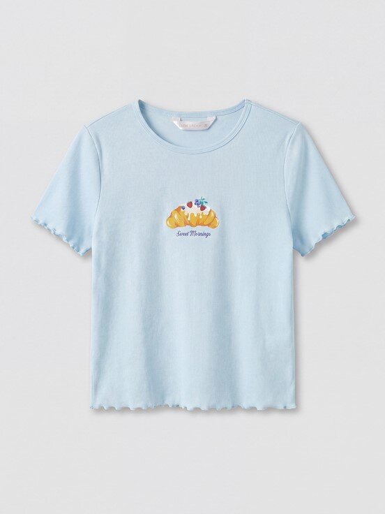 Kaprili Pijama Takımı AÇIK MAVİ BASKILI