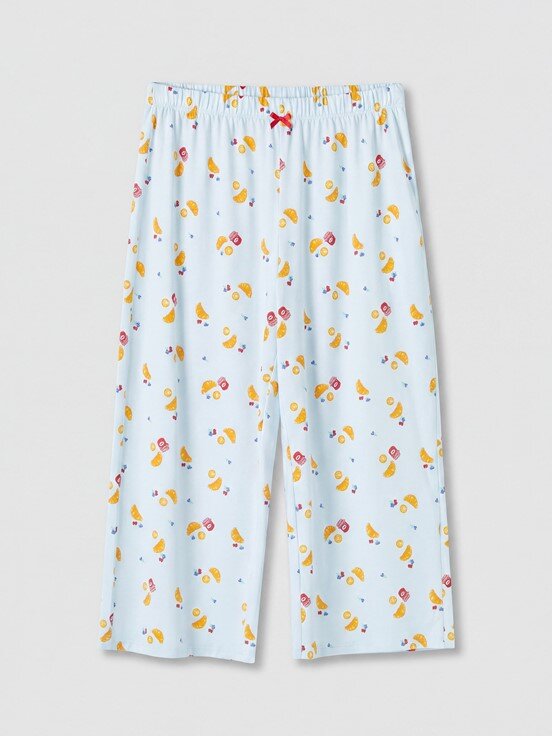 Kaprili Pijama Takımı AÇIK MAVİ BASKILI