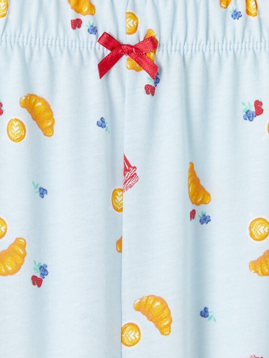 Kaprili Pijama Takımı AÇIK MAVİ BASKILI