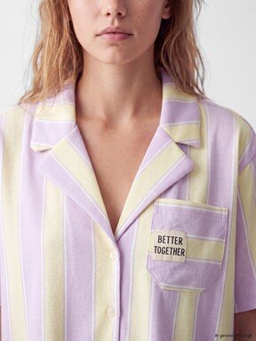 Pijama Takım LİLA BASKILI