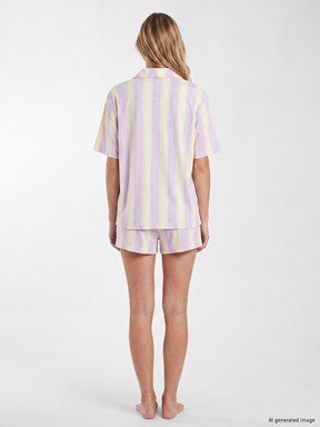 Pijama Takım LİLA BASKILI