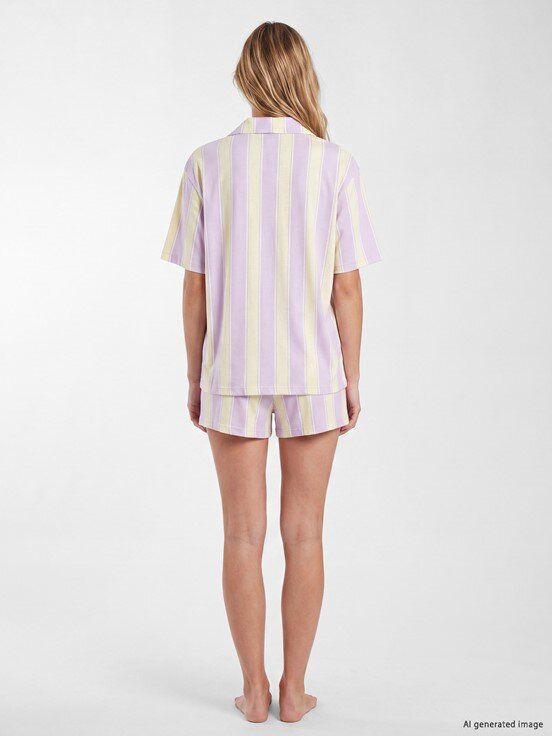 Pijama Takım LİLA BASKILI