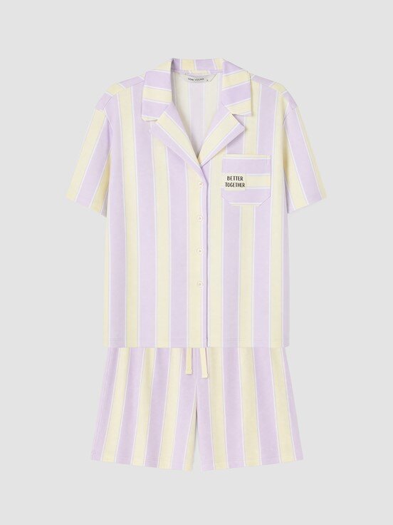 Pijama Takım LİLA BASKILI