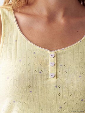 Şortlu Pijama Takımı AÇIK SARI BASKILI
