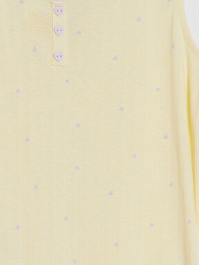 Şortlu Pijama Takımı AÇIK SARI BASKILI