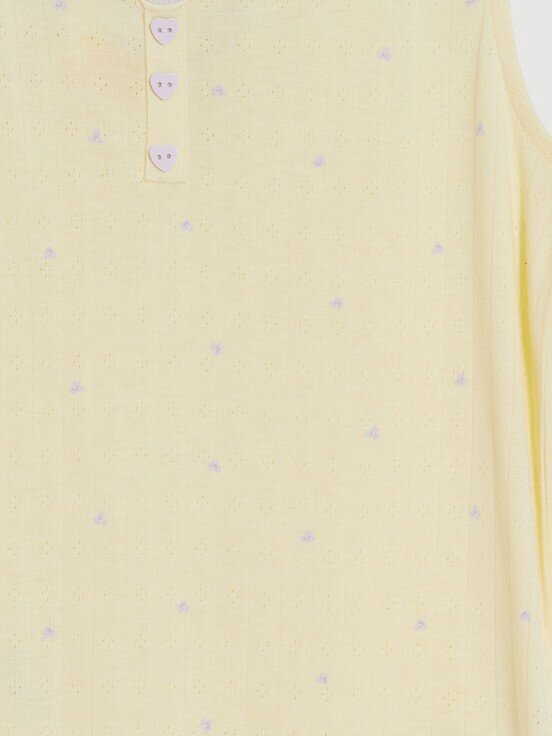 Şortlu Pijama Takımı AÇIK SARI BASKILI