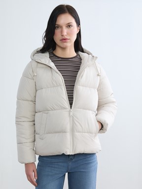 Şişme Mont KAHVERENGİ