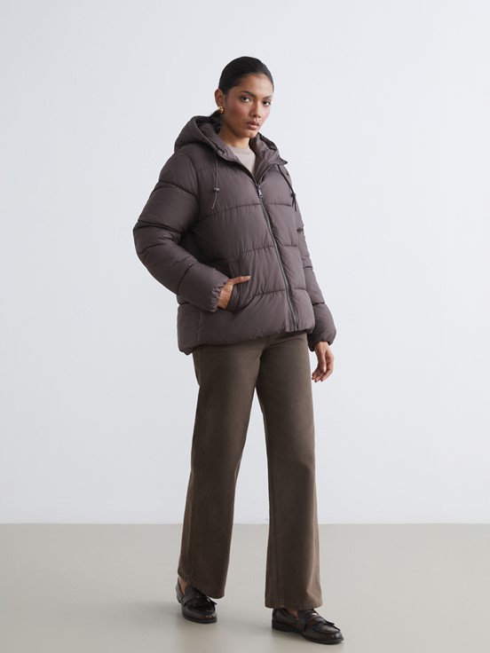 Şişme Mont KAHVERENGİ