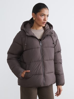 Şişme Mont KAHVERENGİ