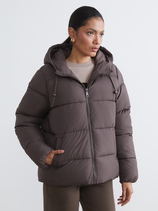 Şişme Mont KAHVERENGİ