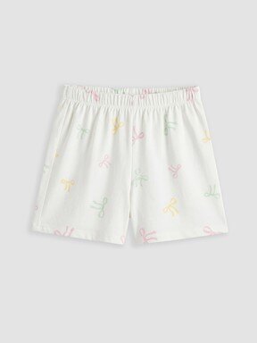 Şortlu Pijama Takımı EKRU BASKILI