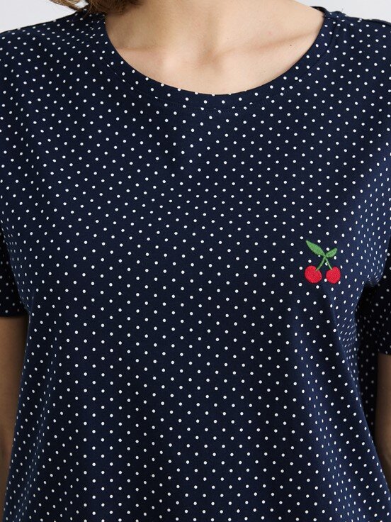 Pijama Takım LACİVERT BASKILI