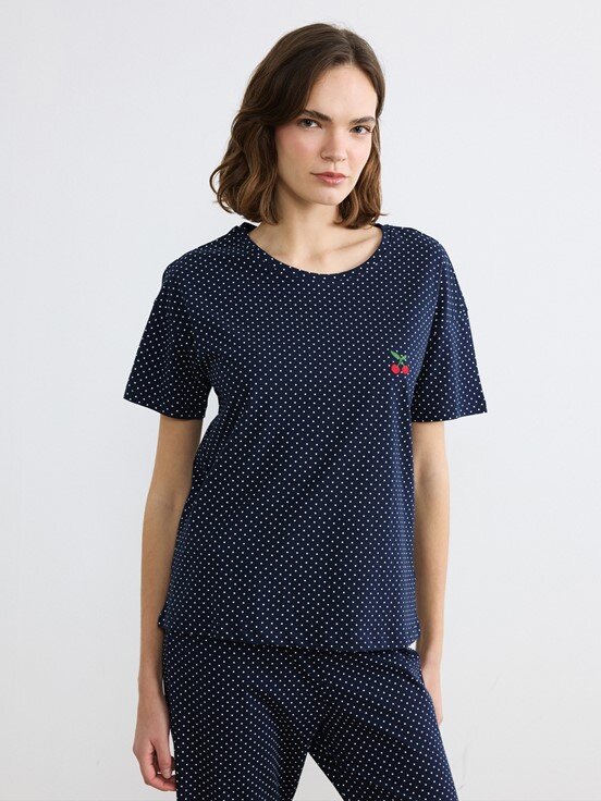 Pijama Takım LACİVERT BASKILI
