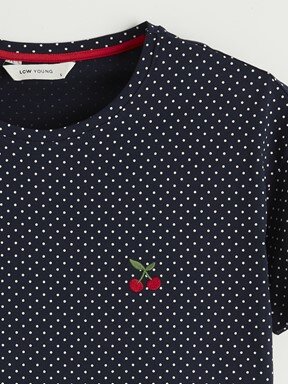Pijama Takım LACİVERT BASKILI