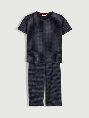 Pijama Takım LACİVERT BASKILI
