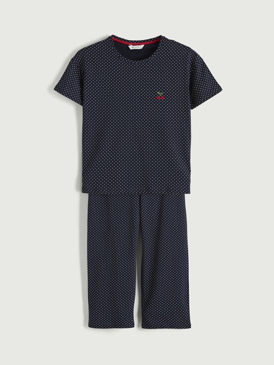 Pijama Takım LACİVERT BASKILI