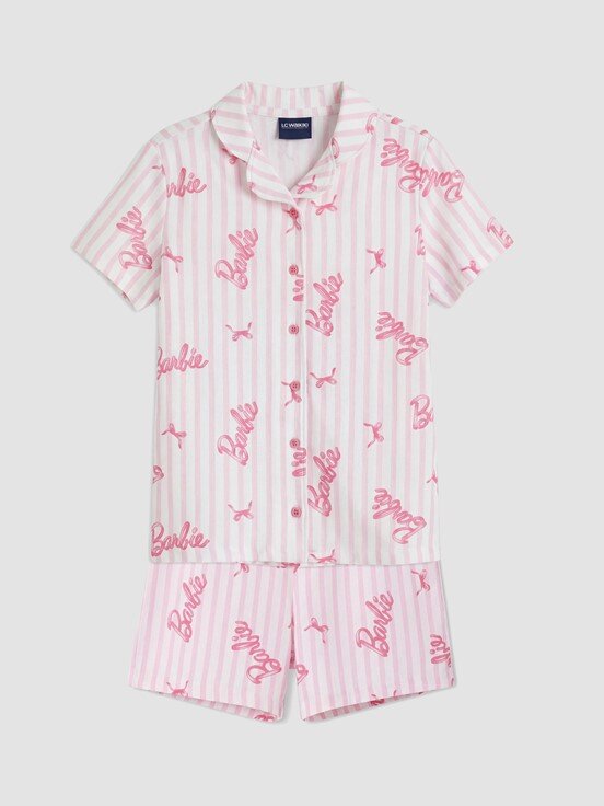 Şortlu Pijama Takımı PEMBE BASKILI