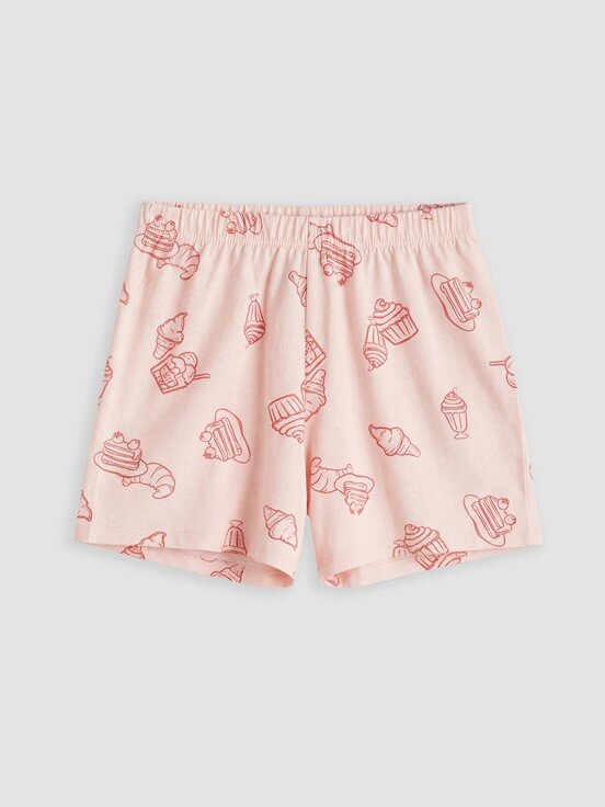 Şortlu Pijama Takımı AÇIK PEMBE BASKILI