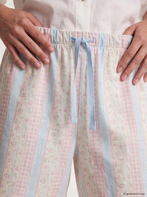 Pijama Alt EKRU BASKILI