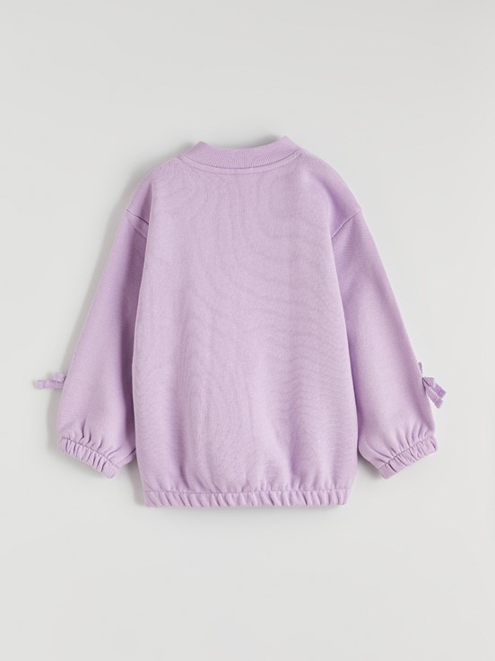 Fermuarlı Sweatshirt LİLA