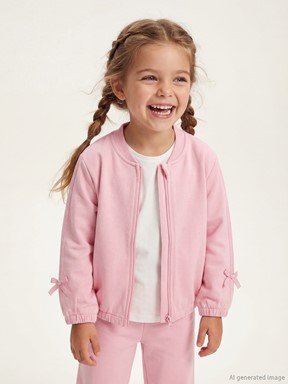 Fermuarlı Sweatshirt LİLA