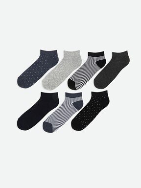 Patik Çorap KARIŞIK RENK İPLİĞİ BOYALI