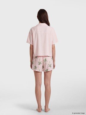 Şortlu Pijama Takımı AÇIK PEMBE BASKILI