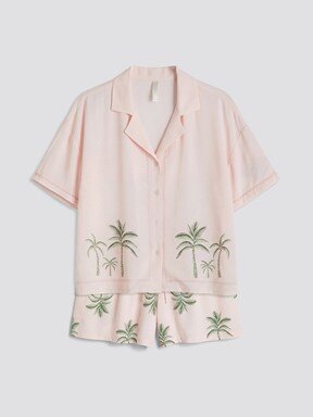Şortlu Pijama Takımı AÇIK PEMBE BASKILI