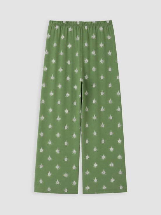 Kaprili Pijama Takımı KOYU YEŞİL BASKILI