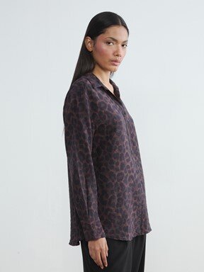 Gömlek KAHVERENGİ BASKILI