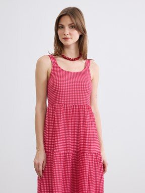 Elbise PEMBE BASKILI