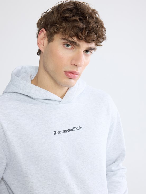 Hoodie KAR BEYAZI MELANJ