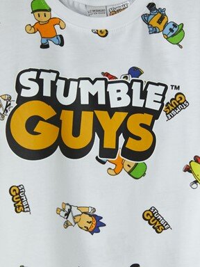 Şortlu Pijama Takımı BEYAZ BASKILI
