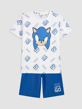 Şortlu Pijama Takımı BEYAZ BASKILI