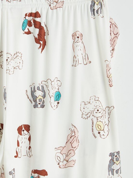 Pijama Takım EKRU BASKILI
