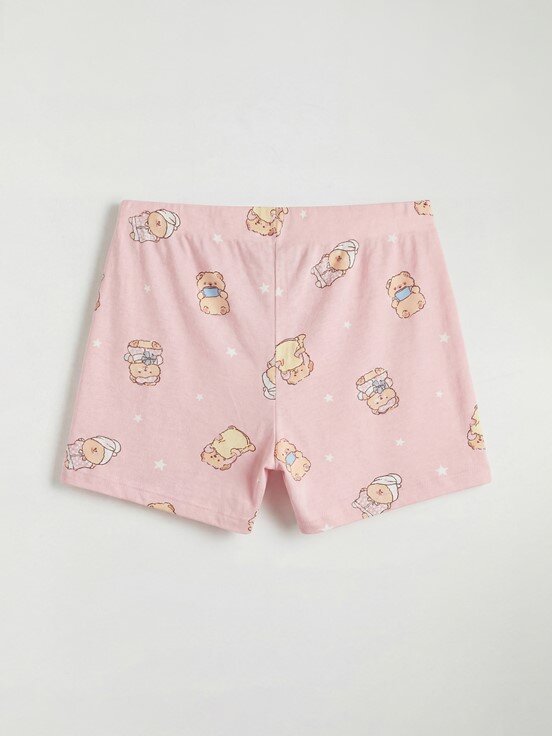 Şortlu Pijama Takımı PEMBE BASKILI