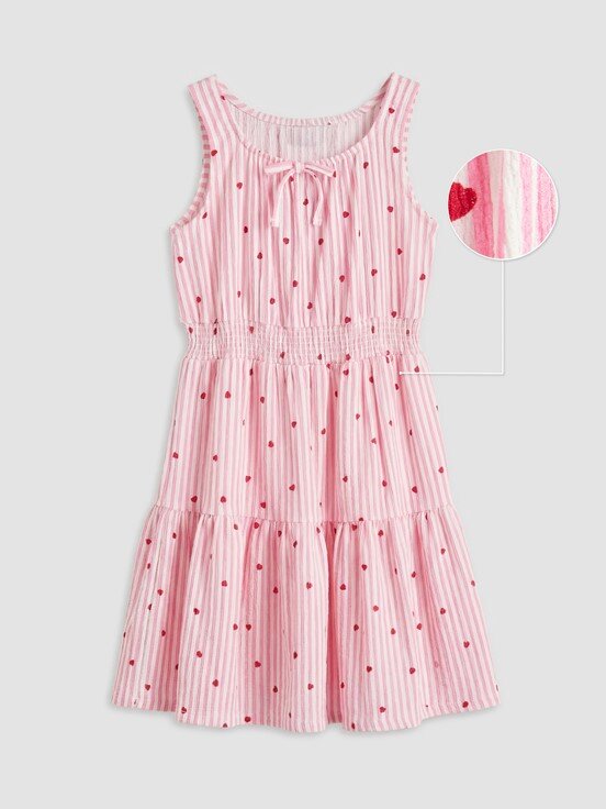 Elbise PEMBE BASKILI