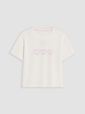 Şortlu Pijama Takımı PEMBE BASKILI