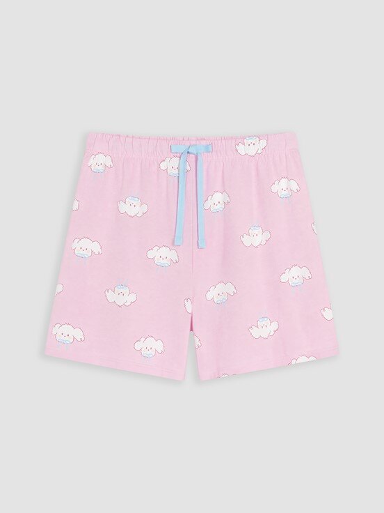 Şortlu Pijama Takımı PEMBE BASKILI