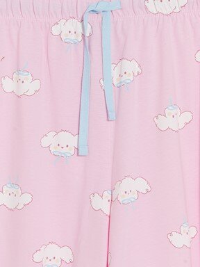 Şortlu Pijama Takımı PEMBE BASKILI