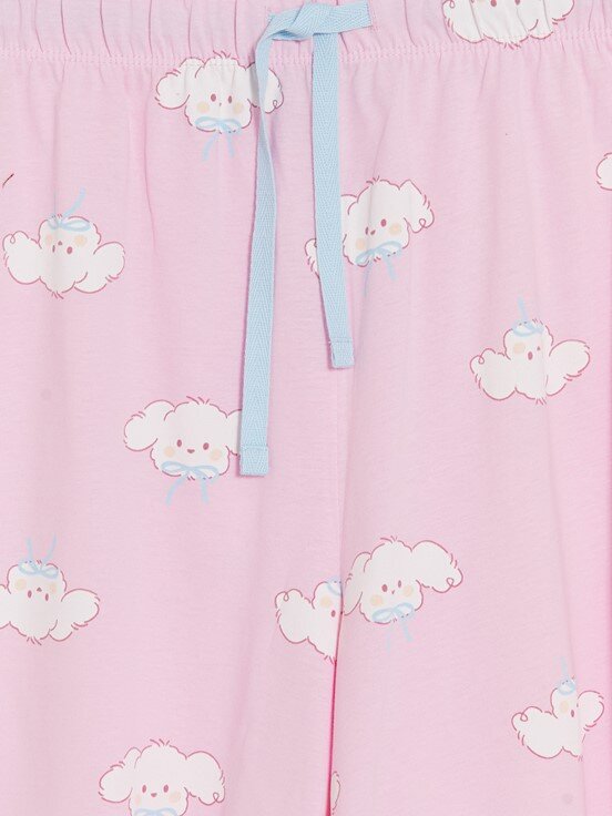 Şortlu Pijama Takımı PEMBE BASKILI