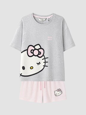 Şortlu Pijama Takımı PEMBE BASKILI
